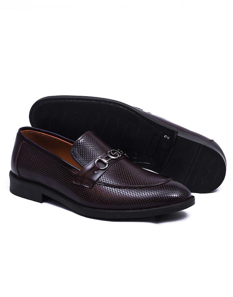 Sakhrah LD-032 | Pure Leather Slip On Casual, Hand Crafted Shoes | Brown, Rubber Sole - Lamdore